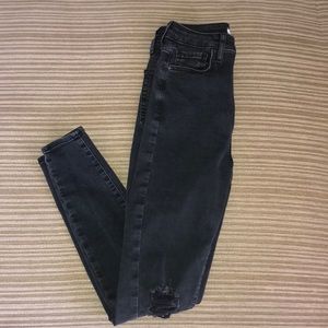 Black high rise skinny jeans